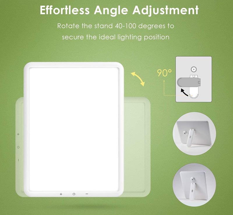 TaoTronics Light Therapy Lamp angle adjustment